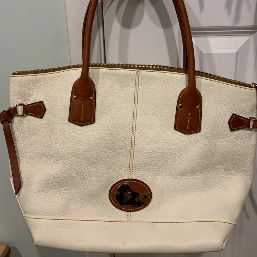 Dooney & Bourke off white and brown handbag